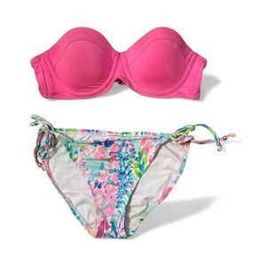 Lilly Pulitzer Hot Pink and Multicolor Bikini